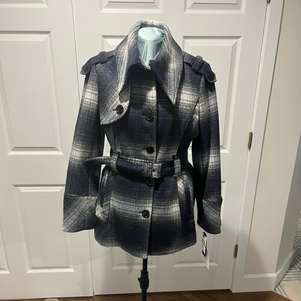 Miss Sixty Navy Plaid Outerwear